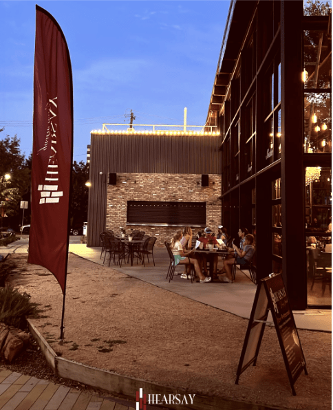 Patio of Hearsay Levy Park Restaurant in Houston